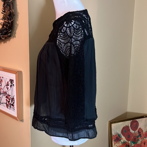 Vtg RALPH LAUREN Denim & Supply Size Small Embroidered Neck Sleeve Gauzy NEW - Picture 5 of 11